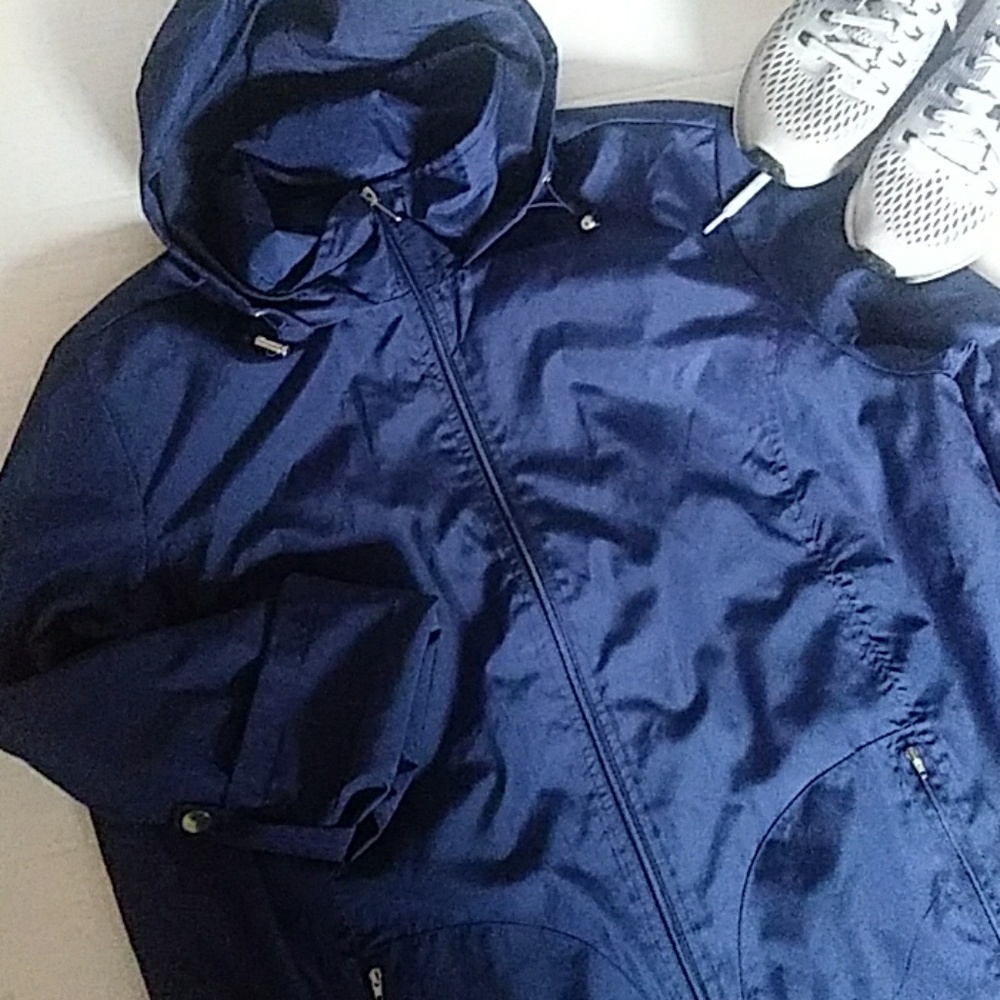 KAREN SCOTT Windbreaker Hooded Jacket Blue